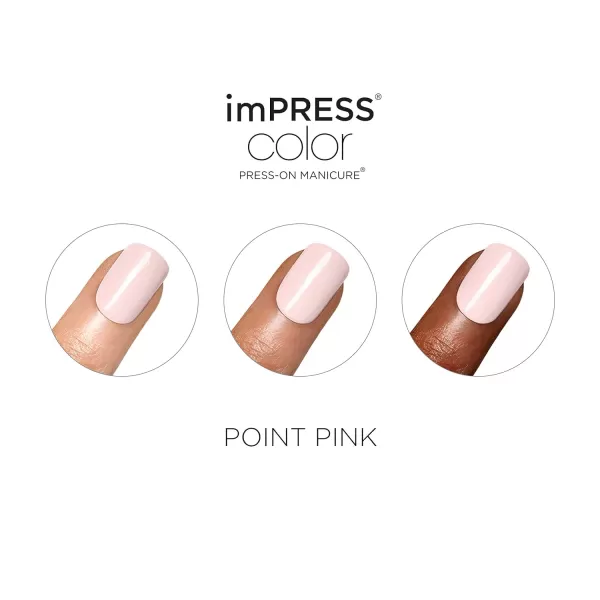 imPRESS KISS Press-On Manicure, Nail Kit, PureFit Technology, Medium Length Press-On Nails, So French', Includes Prep Pad, Mini Nail File, Cuticle Stick, and 30 Fake Nails