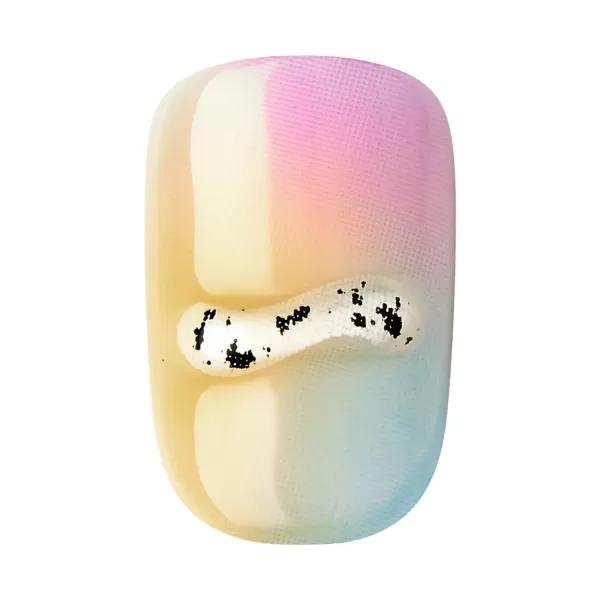 imPRESS KISS Press-On Manicure, Nail Kit, PureFit Technology, Medium Length Press-On Nails, So French', Includes Prep Pad, Mini Nail File, Cuticle Stick, and 30 Fake Nails