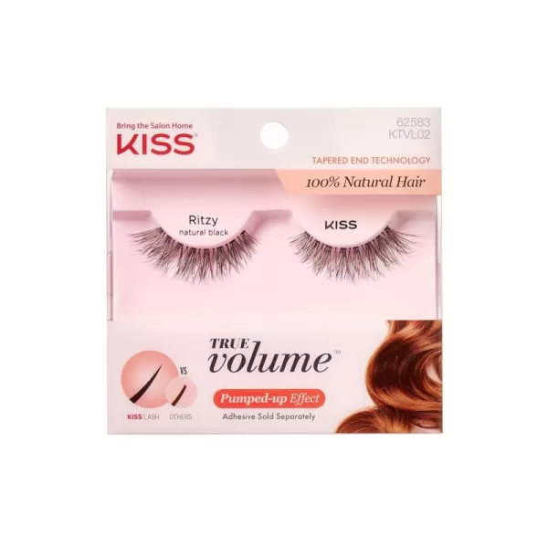 KISS Lash 11 False Eyelashes, Effortless', 12 mm, Includes 1 Pair Of Eyelash, Measuring Tool, Scissors, Lash Adhesive, Applicator, Mirror, Contact Lens Friendly, Easy to Apply, Reusable Strip Lashes