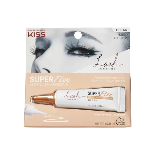 KISS Lash Couture, Lash Glue, Super Flex Oat Influed Strip Lash Adhesive, Black, Includes 1 Lash Adhesive, Long Lasting Wear, Can Be Used with Strip Lashes and Lash Clusters