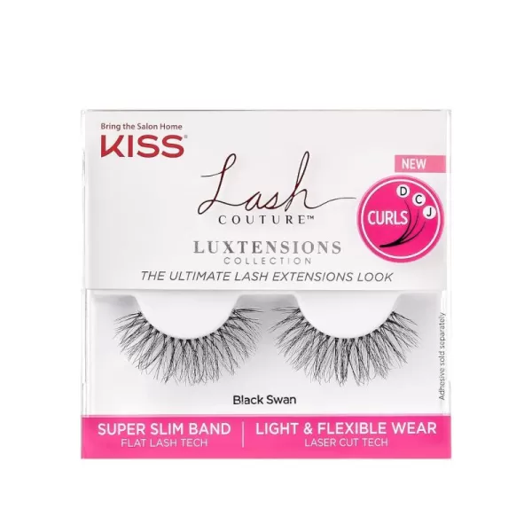 KISS Lash Couture Luxtension False Eyelashes, Royal Silk', 10 mm, Includes 1 Pair Of Lash, Contact Lens Friendly, Easy to Apply, Reusable Strip Lashes