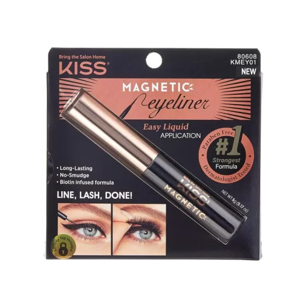KISS Magnetic False Eyelashes, Charm', 12 mm, Includes 1 Pair Of Magnetic Lashes, Contact Lens Friendly, Easy to Apply, Reusable Strip Lashes