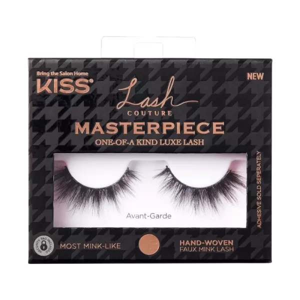 KISS Masterpiece, False Eyelashes, Haute Couture', 16 mm, Includes 1 Pair Of Lash, Contact Lens Friendly, Easy to Apply, Reusable Strip Lashes, Glue On