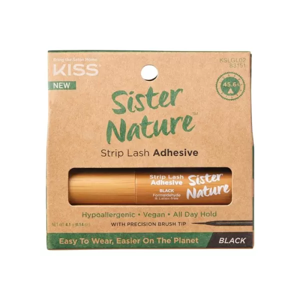 KISS Sister Nature, Lash Glue, Strip Lash Adhesive, Clear, Includes 1 Lash Adhesive, Long Lasting Wear, Can Be Used with Strip Lashes and Lash Clusters