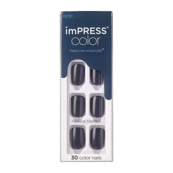 imPRESS KISS Press-On Manicure, Nail Kit, PureFit Technology, Medium Length Press-On Nails, So French', Includes Prep Pad, Mini Nail File, Cuticle Stick, and 30 Fake Nails