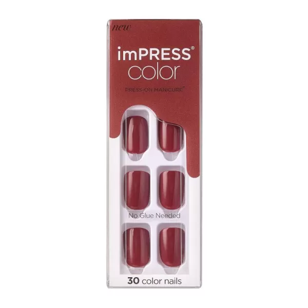 imPRESS KISS Press-On Manicure, Nail Kit, PureFit Technology, Medium Length Press-On Nails, So French', Includes Prep Pad, Mini Nail File, Cuticle Stick, and 30 Fake Nails Ourself)
