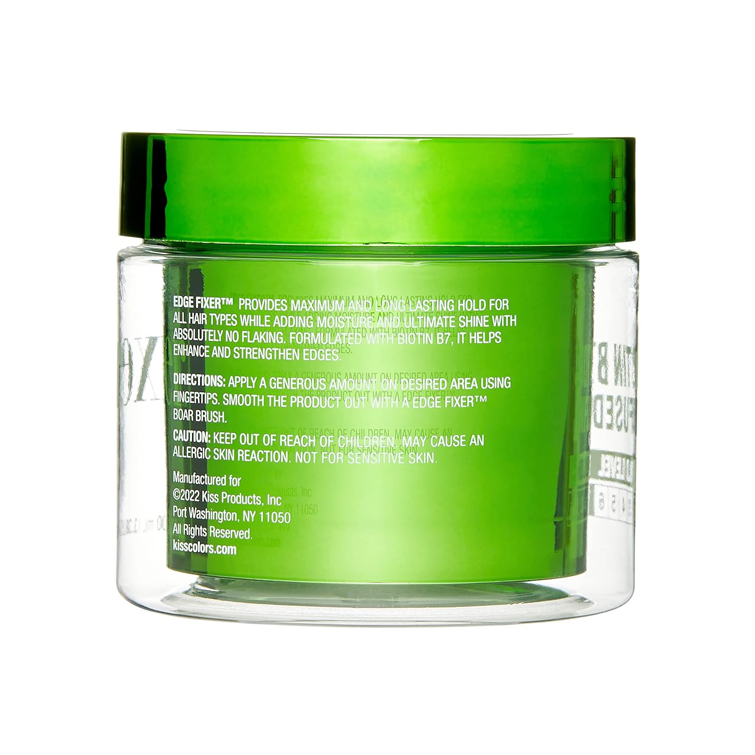 KISS COLORS &amp; CARE 24 Hour Maximum Hold Scented Edge Fixer, Biotin B7 Infused, All Hair Types, Non-Greasy Gel, No Flaking, 100 mL  - Orange Blossom Scent