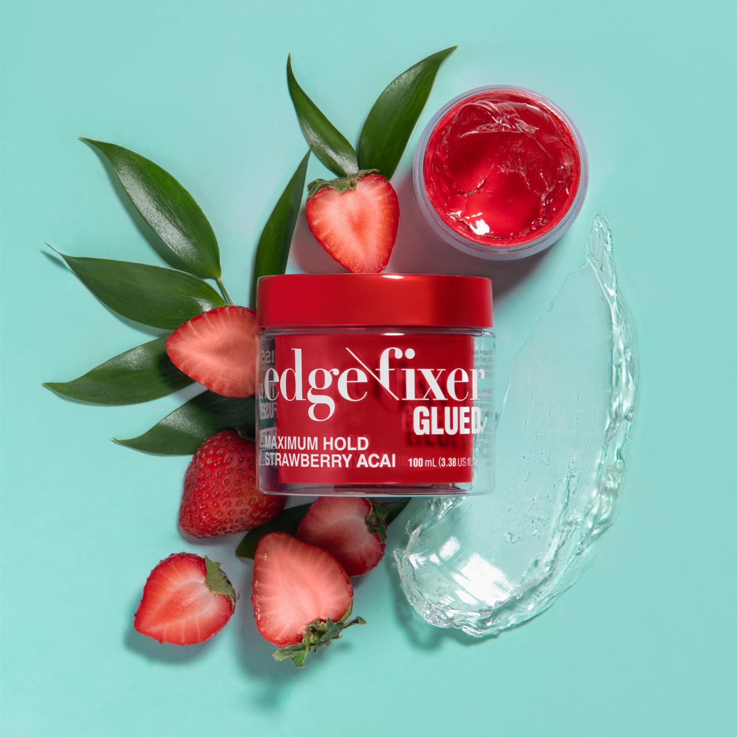 KISS COLORS &amp; CARE 24 Hour Maximum Hold Scented Edge Fixer, Biotin B7 Infused, All Hair Types, Non-Greasy Gel, No Flaking, 100 mL  - Orange Blossom Scent