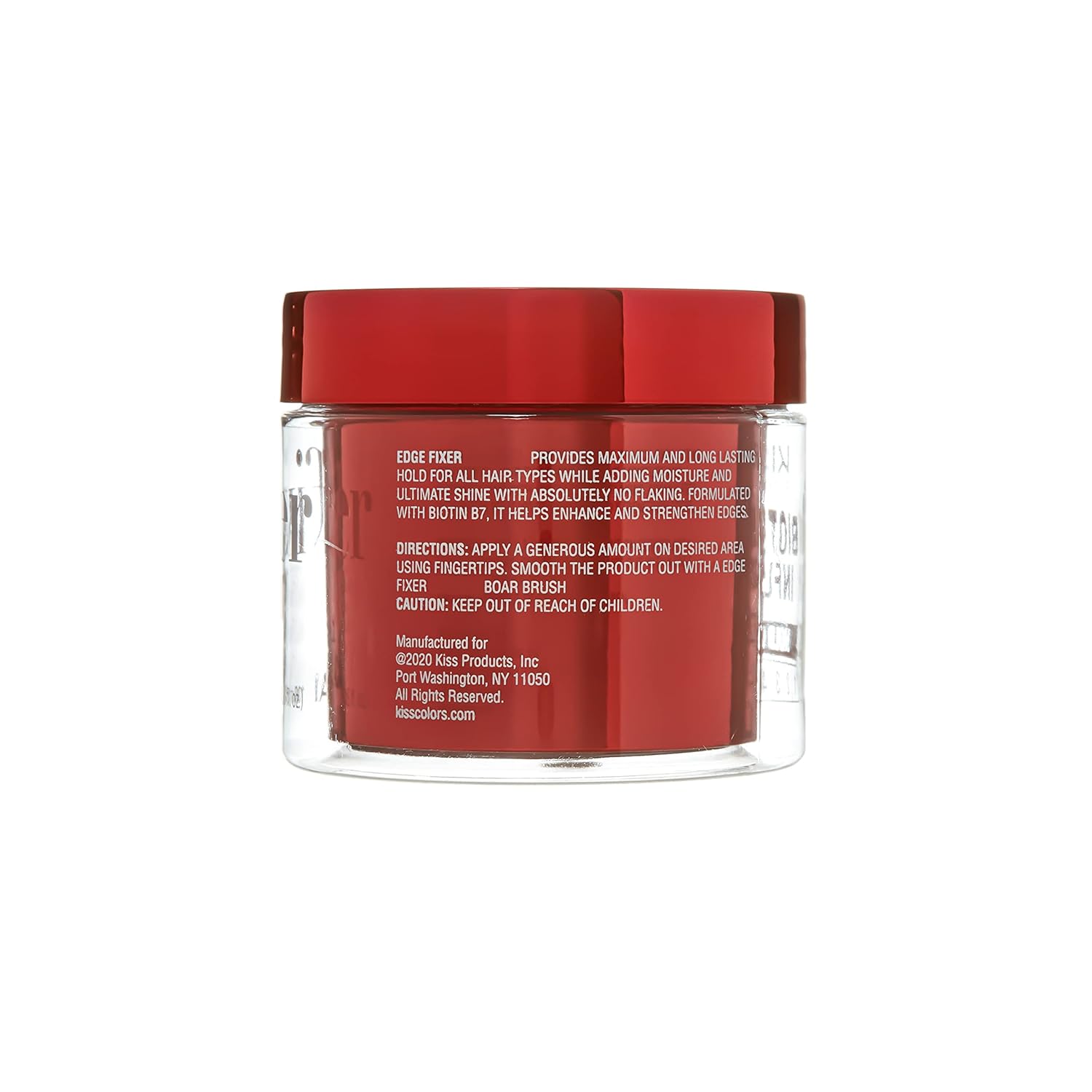 KISS COLORS &amp; CARE 24 Hour Maximum Hold Scented Edge Fixer, Biotin B7 Infused, All Hair Types, Non-Greasy Gel, No Flaking, 100 mL  - Orange Blossom Scent
