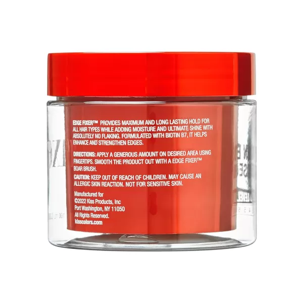 KISS COLORS &amp; CARE 24 Hour Maximum Hold Scented Edge Fixer, Biotin B7 Infused, All Hair Types, Non-Greasy Gel, No Flaking, 100 mL  - Orange Blossom Scent