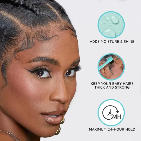 KISS COLORS &amp; CARE 24 Hour Maximum Hold Scented Edge Fixer, Biotin B7 Infused, All Hair Types, Non-Greasy Gel, No Flaking, 100 mL  - Orange Blossom Scent