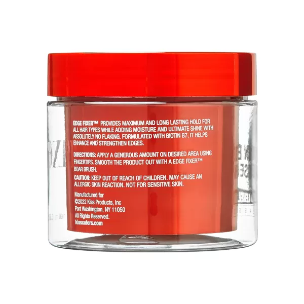 KISS COLORS &amp; CARE 24 Hour Maximum Hold Scented Edge Fixer, Biotin B7 Infused, All Hair Types, Non-Greasy Gel, No Flaking, 100 mL  - Orange Blossom Scent