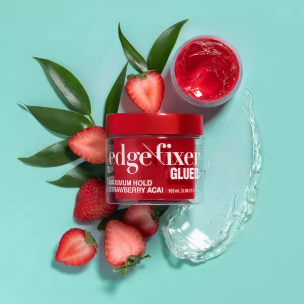 KISS COLORS &amp; CARE 24 Hour Maximum Hold Scented Edge Fixer, Biotin B7 Infused, All Hair Types, Non-Greasy Gel, No Flaking, 100 mL  - Orange Blossom Scent
