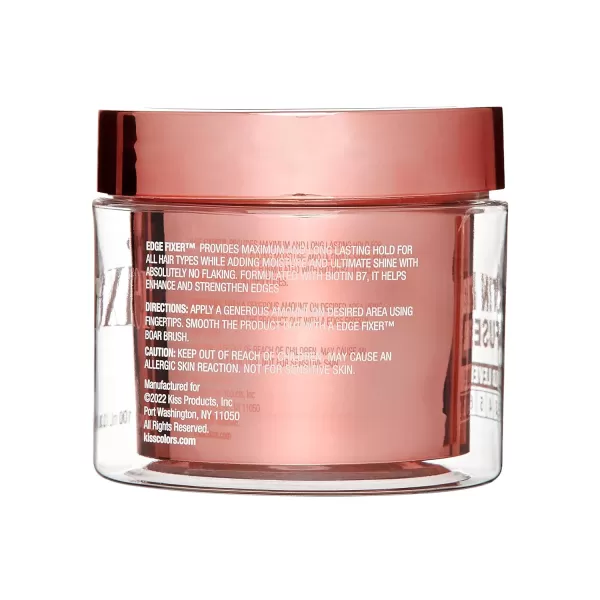 KISS COLORS &amp; CARE 24 Hour Maximum Hold Scented Edge Fixer, Biotin B7 Infused, All Hair Types, Non-Greasy Gel, No Flaking, 100 mL  - Orange Blossom Scent