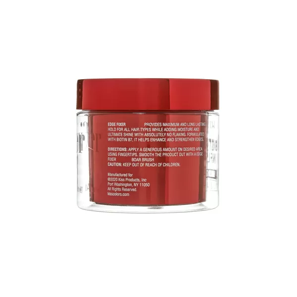 KISS COLORS &amp; CARE 24 Hour Maximum Hold Scented Edge Fixer, Biotin B7 Infused, All Hair Types, Non-Greasy Gel, No Flaking, 100 mL  - Orange Blossom Scent