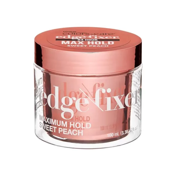 KISS COLORS &amp; CARE 24 Hour Maximum Hold Scented Edge Fixer, Biotin B7 Infused, All Hair Types, Non-Greasy Gel, No Flaking, 100 mL  - Orange Blossom Scent