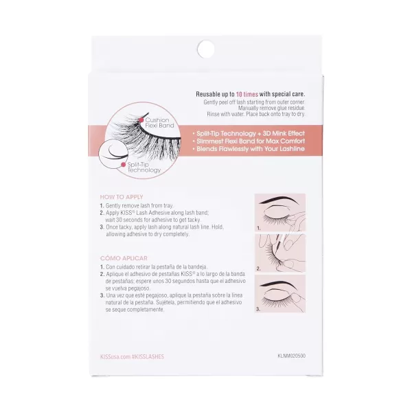 KISS Lash Couture Naked Drama False Eyelashes, Cruise', 16 mm, Includes 4 Pairs Of Lashes, Contact Lens Friendly, Easy to Apply, Reusable Strip Lashes)