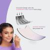 imageKISS imPRESS Falsies Easy Tab Press On Self Adhesive Eyelashes Black Black Wispy 1 Pair of 5mm11mm Inner Natural Volume Eyelash Clusters ampamp 1 Pair of 6mm11mm Outer HalfLashes with Easy Tabs