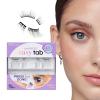 imageKISS imPRESS Falsies Easy Tab Press On Self Adhesive Eyelashes Black Airy Wispy 1 Pair of 3mm6mm inner Light Volume Eyelash Clusters ampamp 1 Pair of 4mm10mm Outer HalfLashes with Easy Tabs
