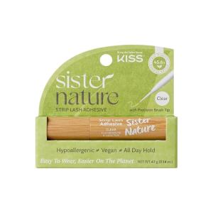 imageKISS Sister Nature Lash Glue Strip Lash Adhesive Clear Includes 1 Lash Adhesive Long Lasting Wear Can Be Used with Strip Lashes and Lash Clusters