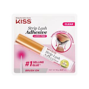 imageKISS Strip Lash Adhesive Lash Glue 24hr Strip Eyelash Adhesive Clear Includes Lash Adhesive Long Lasting Wear Can Be Used with Strip Lashes and Lash Clusters