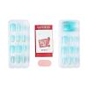 imageKISS imPRESS No Glue Mani Press On Nails Design Eternity Medium Blue Short Size Squoval Shape Includes 30 Nails Prep Pad Instructions Sheet 1 Manicure Stick 1 Mini FileMedium Blue
