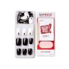 imageKISS imPRESS No Glue Mani Press On Nails Design Eternity Medium Blue Short Size Squoval Shape Includes 30 Nails Prep Pad Instructions Sheet 1 Manicure Stick 1 Mini FileBlack and White