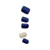 imageKISS imPRESS No Glue Mani Press On Nails Design Eternity Medium Blue Short Size Squoval Shape Includes 30 Nails Prep Pad Instructions Sheet 1 Manicure Stick 1 Mini FileBlue and Gold