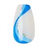 imageKISS imPRESS No Glue Mani Press On Nails Design Free Soul White Medium Size Almond Shape Includes 30 Nails Prep Pad Instructions Sheet 1 Manicure Stick 1 Mini FileBlue and White