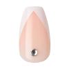 imageKISS imPRESS No Glue Mani Press On Nails Design Free Soul White Medium Size Almond Shape Includes 30 Nails Prep Pad Instructions Sheet 1 Manicure Stick 1 Mini FileFrench