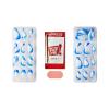 imageKISS imPRESS No Glue Mani Press On Nails Design Free Soul White Medium Size Almond Shape Includes 30 Nails Prep Pad Instructions Sheet 1 Manicure Stick 1 Mini FileBlue and White