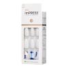 imageKISS imPRESS No Glue Mani Press On Nails Design Free Soul White Medium Size Almond Shape Includes 30 Nails Prep Pad Instructions Sheet 1 Manicure Stick 1 Mini FileTye Dye
