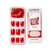 imageKISS imPRESS No Glue Mani Press On Nails Design One Chance Light Pink Short Size Squoval Shape Includes 30 Nails Prep Pad Instructions Sheet 1 Manicure Stick 1 Mini FileRed