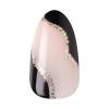 imageKISS imPRESS No Glue Mani Press On Nails French Glimpse Light Neutral  White Tip French Medium Size Coffin Shape Includes 30 Nails Prep Pad Instructions Sheet 1 Manicure Stick 1 Mini FileDark Neutral  Black Tip French