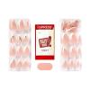 imageKISS imPRESS No Glue Mani Press On Nails French Glimpse Light Neutral  White Tip French Medium Size Coffin Shape Includes 30 Nails Prep Pad Instructions Sheet 1 Manicure Stick 1 Mini FileLight Neutral  White Tip FrenchCoffin Shape
