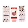 imageKISS imPRESS No Glue Mani Press On Nails French Glimpse Light Neutral  White Tip French Medium Size Coffin Shape Includes 30 Nails Prep Pad Instructions Sheet 1 Manicure Stick 1 Mini FileDark Neutral  Black Tip French