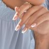 imageKISS imPRESS No Glue Mani Press On Nails French Glimpse Light Neutral  White Tip French Medium Size Coffin Shape Includes 30 Nails Prep Pad Instructions Sheet 1 Manicure Stick 1 Mini FileLight Neutral  White Tip FrenchCoffin Shape