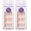 imageKISS imPRESS No Glue Mani Press On Nails Classic Model Light Neutral  White Tip French Short Size Squoval Shape Includes 30 Nails Prep Pad Instructions Sheet 1 Manicure Stick 1 Mini File33 Fl Oz Pack of 2