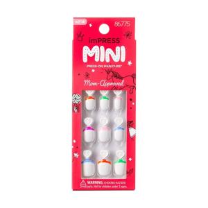 imageKISS imPRESS Mini PressOn Nails Manicure for Kids  French Pop  Beginner Nail Art Set with Nail File ampamp 20 Fake NailsFrench Dog