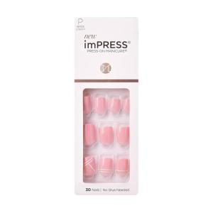 imageKISS imPRESS No Glue Mani Press On Nails Design This Feeling Light Pink Petite Size Squoval Shape Includes 30 Nails Prep Pad Instructions Sheet 1 Manicure Stick 1 Mini FileNude