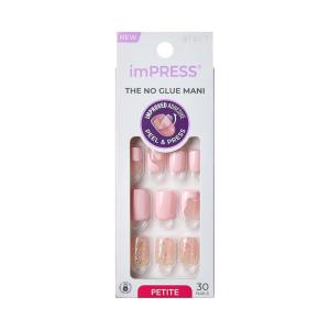 imageKISS imPRESS No Glue Mani Press On Nails Design This Feeling Light Pink Petite Size Squoval Shape Includes 30 Nails Prep Pad Instructions Sheet 1 Manicure Stick 1 Mini FileLight Pink