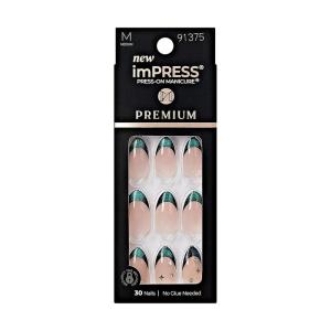 imageKISS imPRESS No Glue Mani PressOn Nails Premium Memory Lane Silver Medium Size Coffin Shape Includes 30 Nails Prep Pad Instructions Sheet 1 Manicure Stick 1 Mini FileVisions
