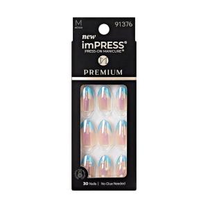 imageKISS imPRESS No Glue Mani PressOn Nails Premium Memory Lane Silver Medium Size Coffin Shape Includes 30 Nails Prep Pad Instructions Sheet 1 Manicure Stick 1 Mini FileBest Life
