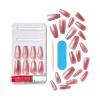 imageKISS Gel Fantasy Magnetic Press On Nails Almond Solid Red Medium Length 28 Fake Nails Pink Gel Nail Glue Net Wt 2 G  007oz Manicure Stick and Mini Nail FileWest Coast