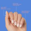 imageKISS Gel Fantasy Press On Nails Nail glue included Dancin Offwhite Short Size Oval Shape Includes 28 Nails 2g glue 1 Manicure Stick 1 Mini File31 Piece Set