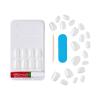 imageKISS Gel Fantasy Press On Nails Nail glue included Dancin Offwhite Short Size Oval Shape Includes 28 Nails 2g glue 1 Manicure Stick 1 Mini File31 Piece Set