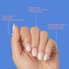 imageKISS Gel Fantasy Press On Nails Nail glue included Dancin Offwhite Short Size Oval Shape Includes 28 Nails 2g glue 1 Manicure Stick 1 Mini File31 Piece Set