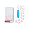 imageKISS Gel Fantasy Press On Nails Nail glue included Dancin Offwhite Short Size Oval Shape Includes 28 Nails 2g glue 1 Manicure Stick 1 Mini File31 Piece Set