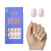 imageKISS Gel Fantasy Press On Nails Nail glue included Dancin Offwhite Short Size Oval Shape Includes 28 Nails 2g glue 1 Manicure Stick 1 Mini File31 Piece Set