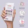 imageKISS Salon Acrylic Press On Nails Nail glue included Catchy Purple Medium Size Almond Shape Includes 28 Nails 2g glue 1 Manicure Stick 1 Mini FileBlack